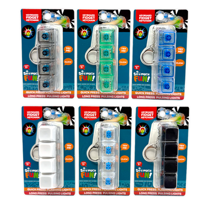 Keyboard Clicker Fidget LED Keychain