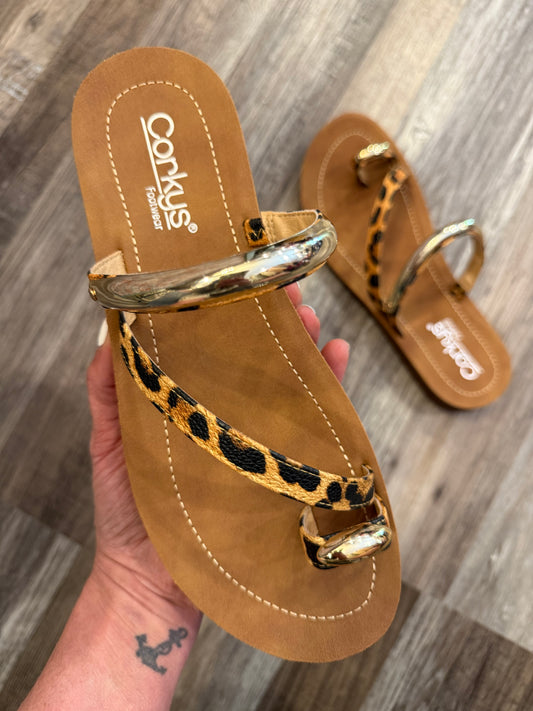 Hit The Strip Leopard - Corky’s Sandals