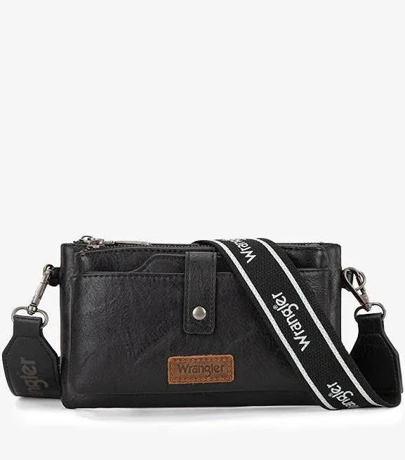 Wrangler Dual Zipper Crossbody Purse