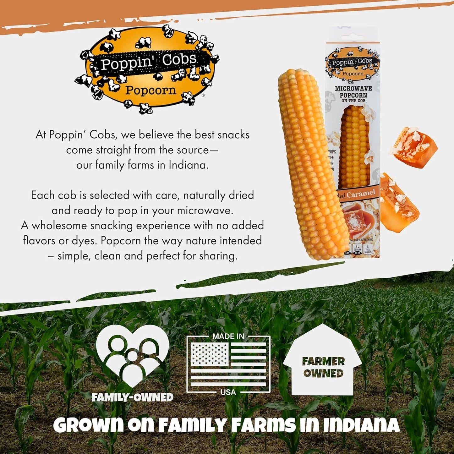 Popcorn on the Cob with Salted Caramel Seasoning 