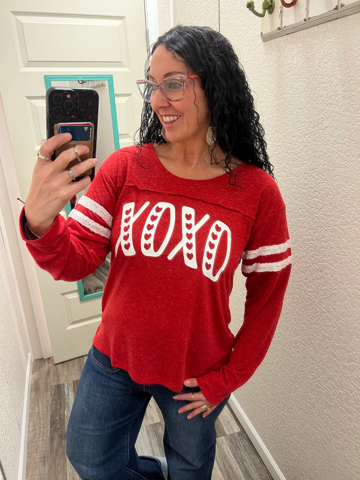 XOXO Long Sleeve Top