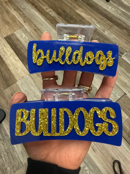 Bulldog Large Hair Claw Clips