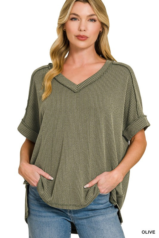Courtney Corded V neck