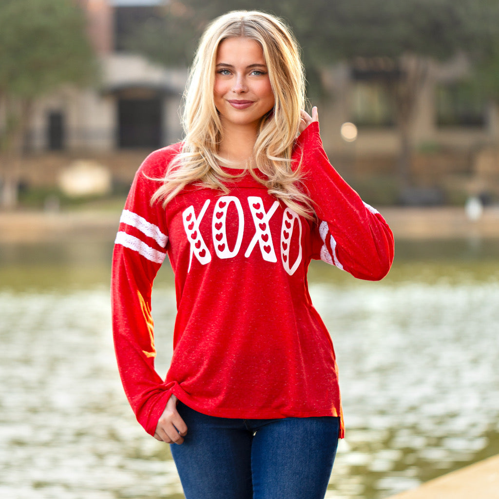 XOXO Long Sleeve Top