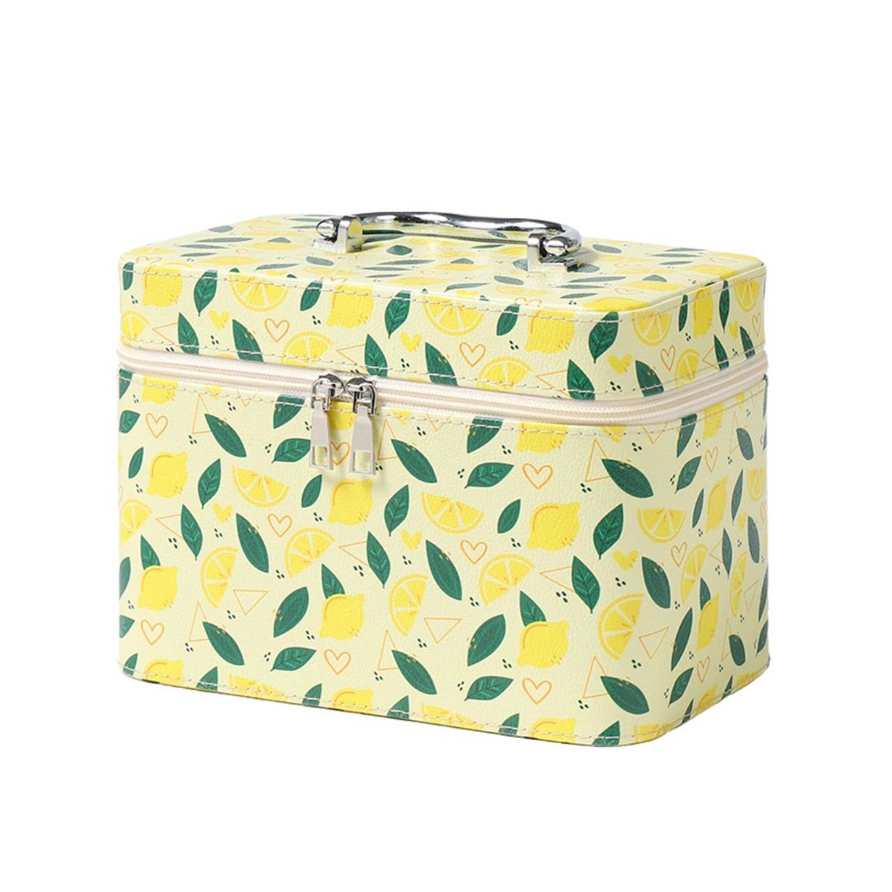 Ladies Large Lemon Makeup Train Case