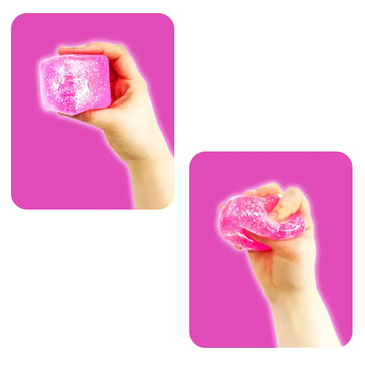 Squish & Squeeze Sparkle Cube Fidget Toy