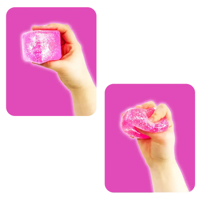 Squish & Squeeze Sparkle Cube Fidget Toy