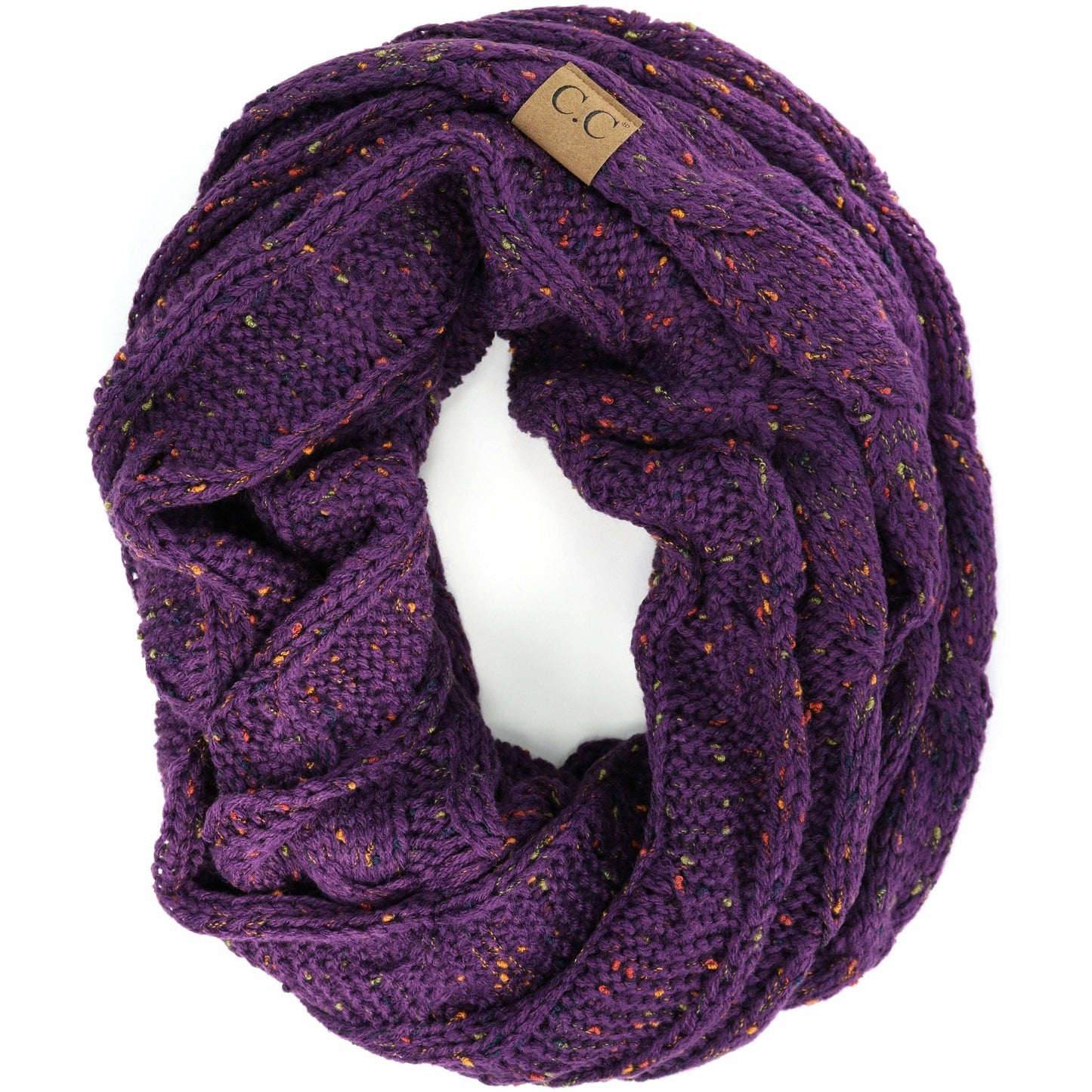 Oatmeal Flecked CC Infinity Scarf: