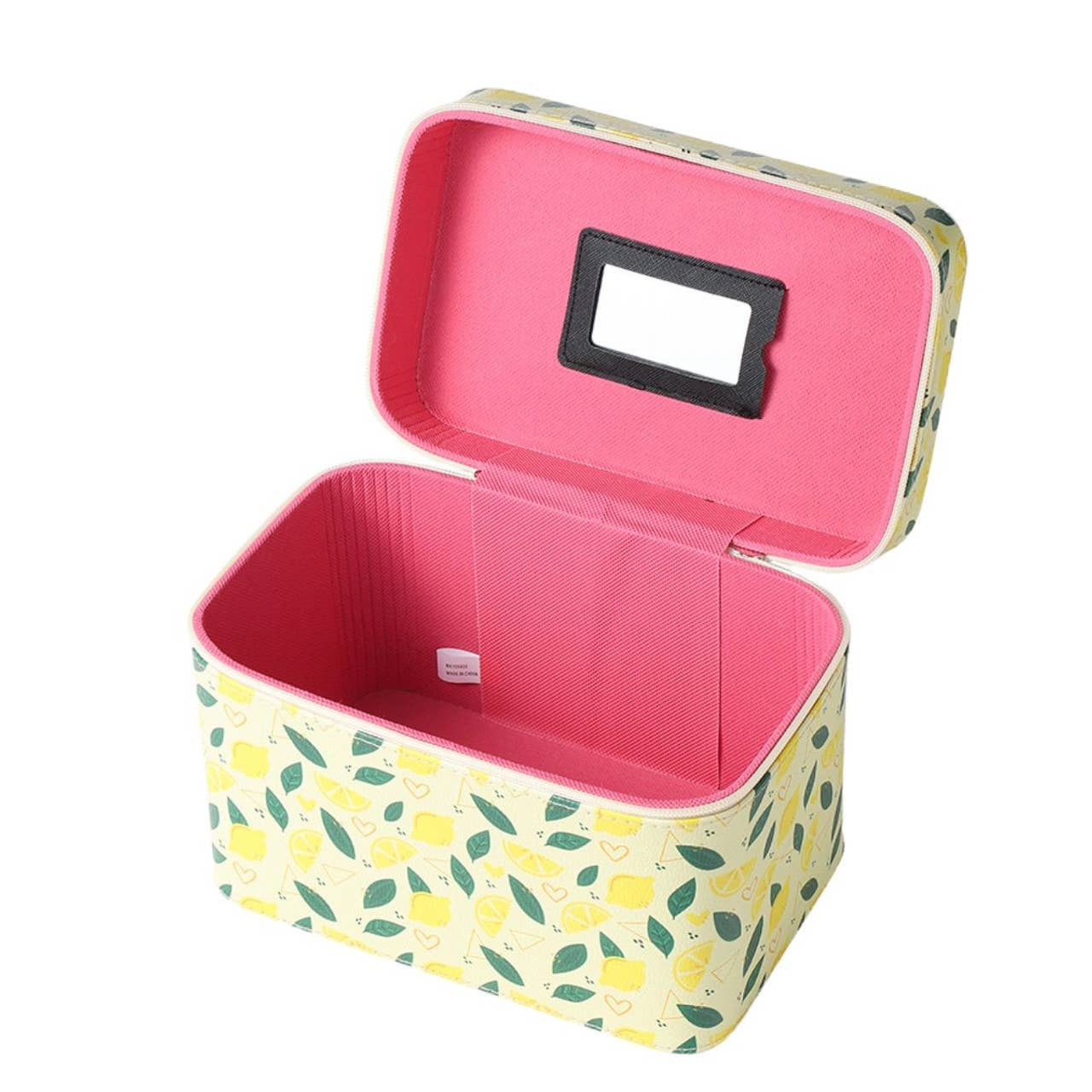 Ladies Large Lemon Makeup Train Case