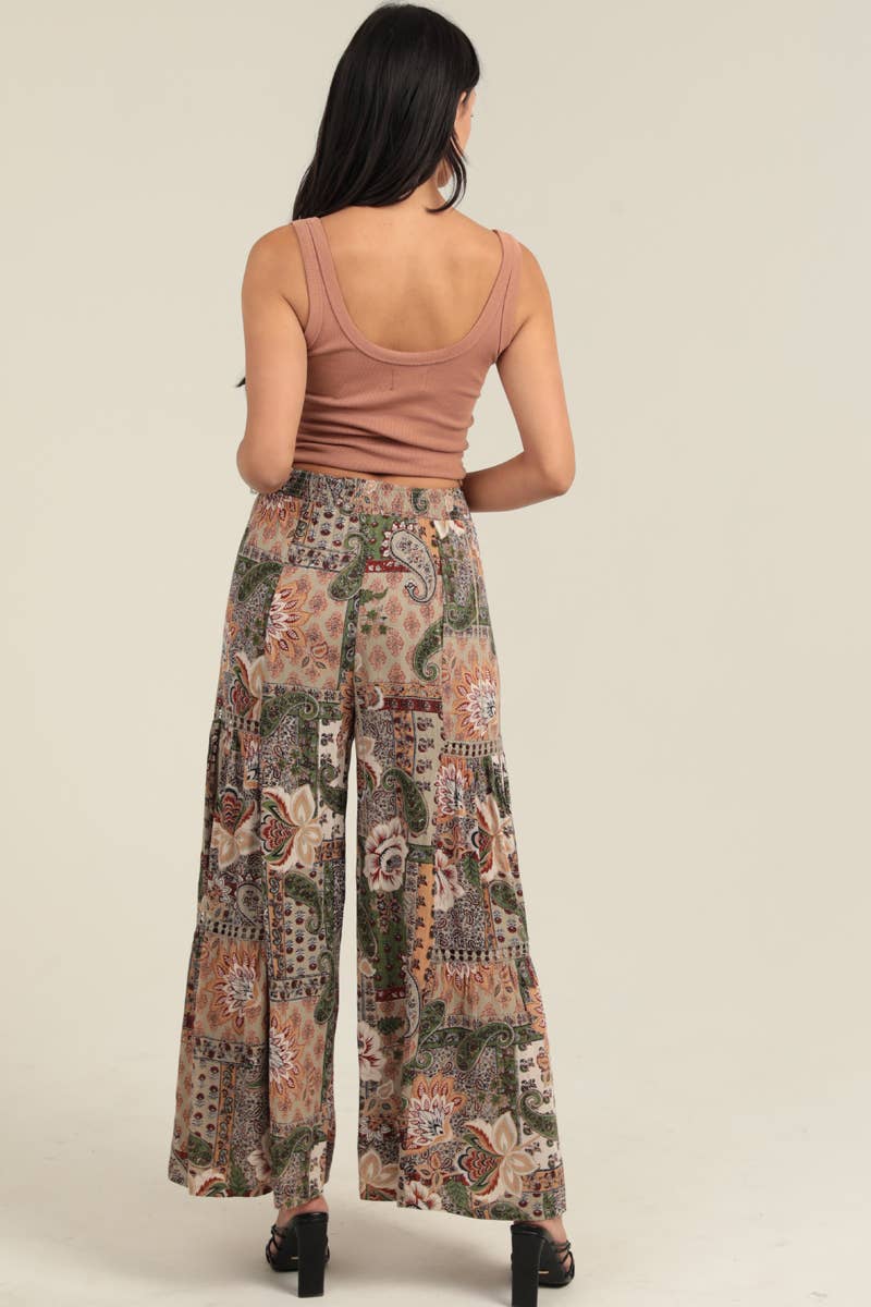 Kokomo SUNSET WIDE LEG PANTS WITH LACE INSERTS