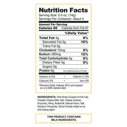 Pork King Good White Cheddar Pork Rinds 1.75 oz Bag