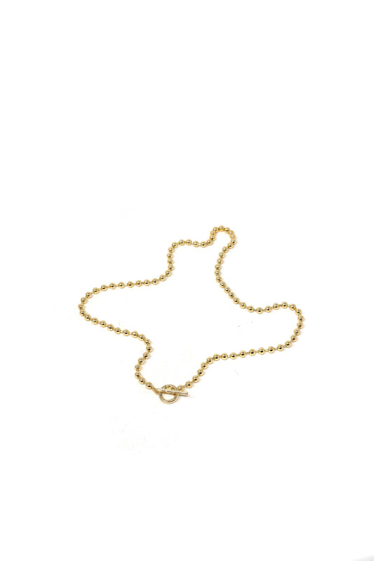 5mm Ball Chain with Toggle | Charm Necklace Gold & Silver : Gold / 24" Chain