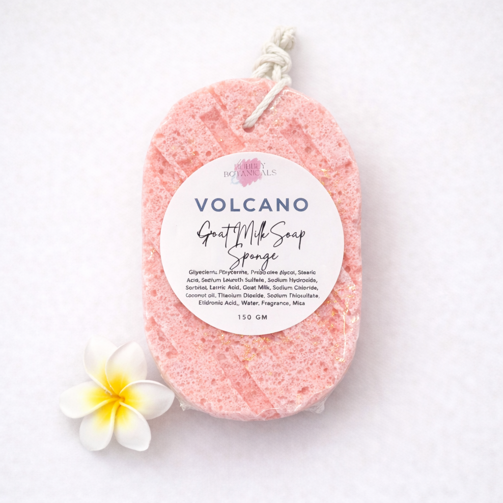 Goat’s Milk Soap Infused Sponge - Volcano Type Scent