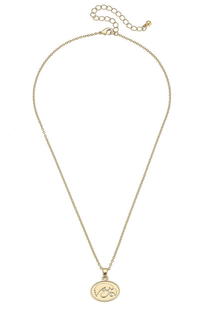 Iowa Hawkeyes 24K Gold Plated Pendant Necklace