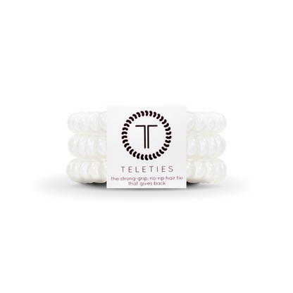 Spiral Hair Coils | Small | Coconut White Hair Ties: Small