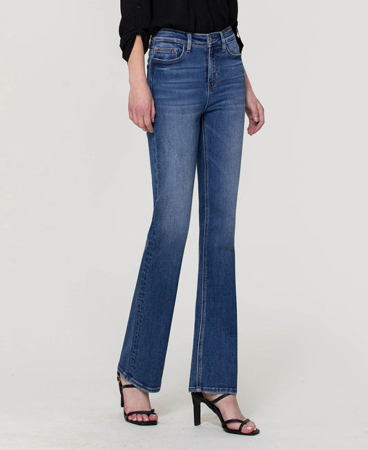 Walking on Sunshine Vervet Slimcut high waisted stretch bootcut jeans