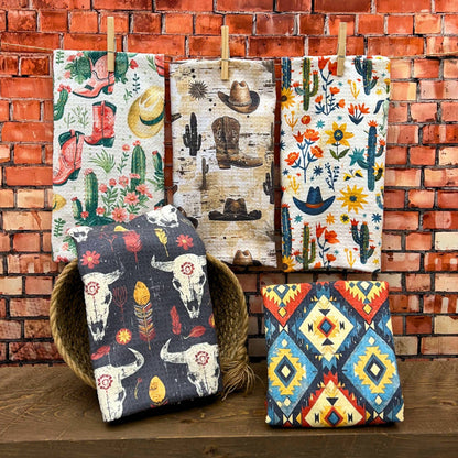 Southwestern Mesa Waffle Weave Dish Towels - Western Decor