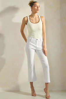 The Classic Straight Leg Crop Capri Pants