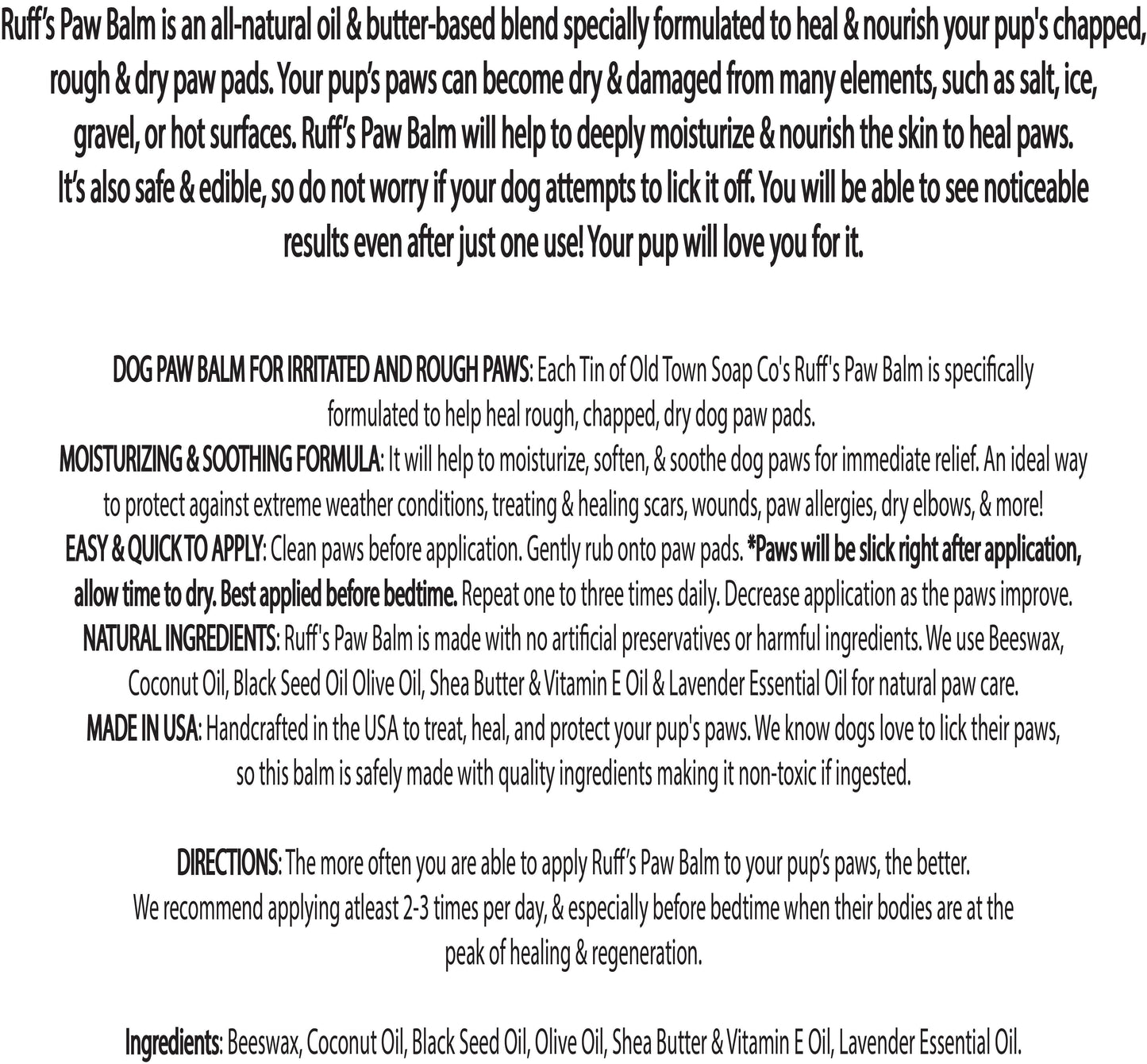 Wiggly Butt's Dog Paw Balm