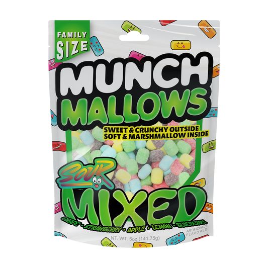 Sour Mixed Munch Mallows - Marshmallow Candy