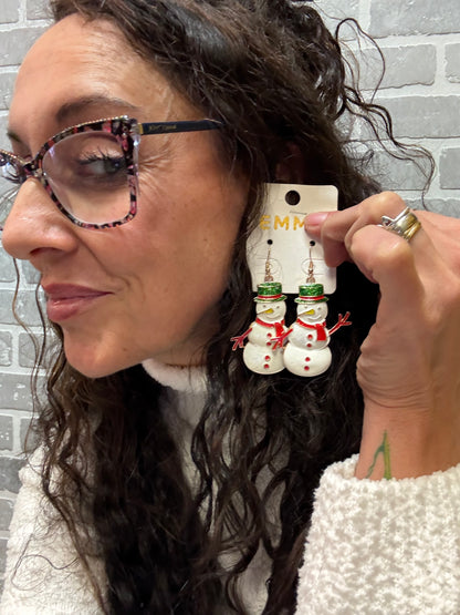 Snowman Earrings