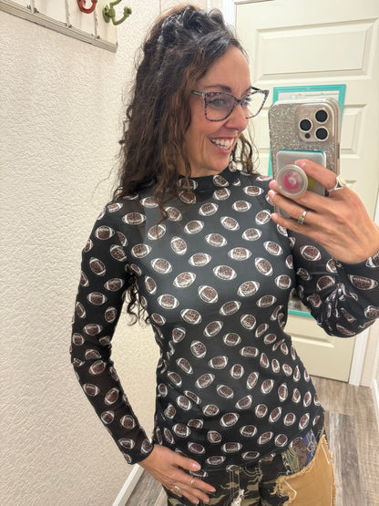 Girls Of Fall Mesh Top