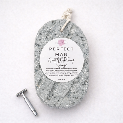 Goat’s Milk Soap Infused Sponge- The Perfect Man Scented