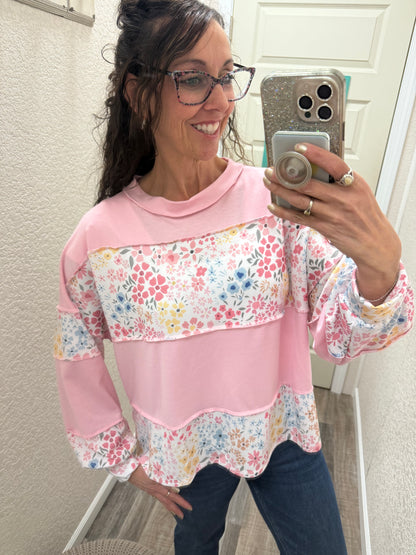 Pretty in Floral Pink Top