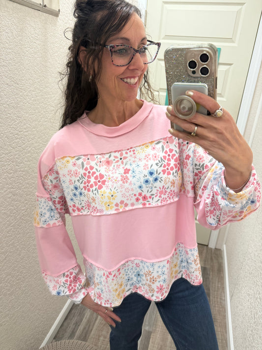 Pretty in Floral Pink Top