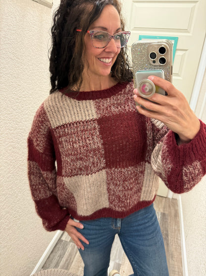 Lillian Plaid Sweater