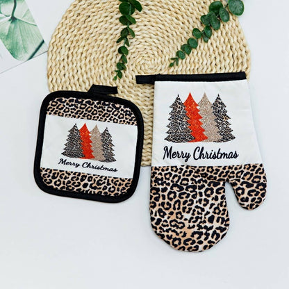 Christmas Oven Mitt & Pot Holder Set