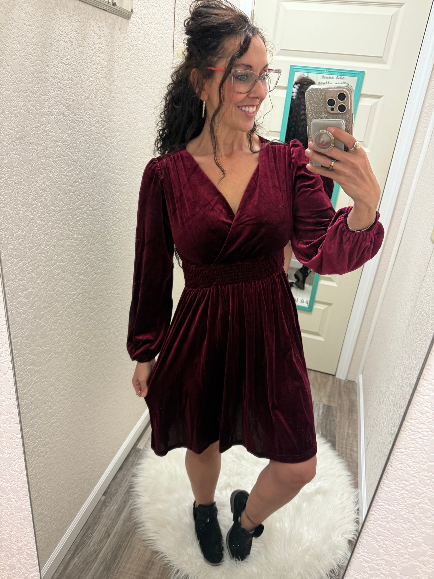Amelia velvet dress