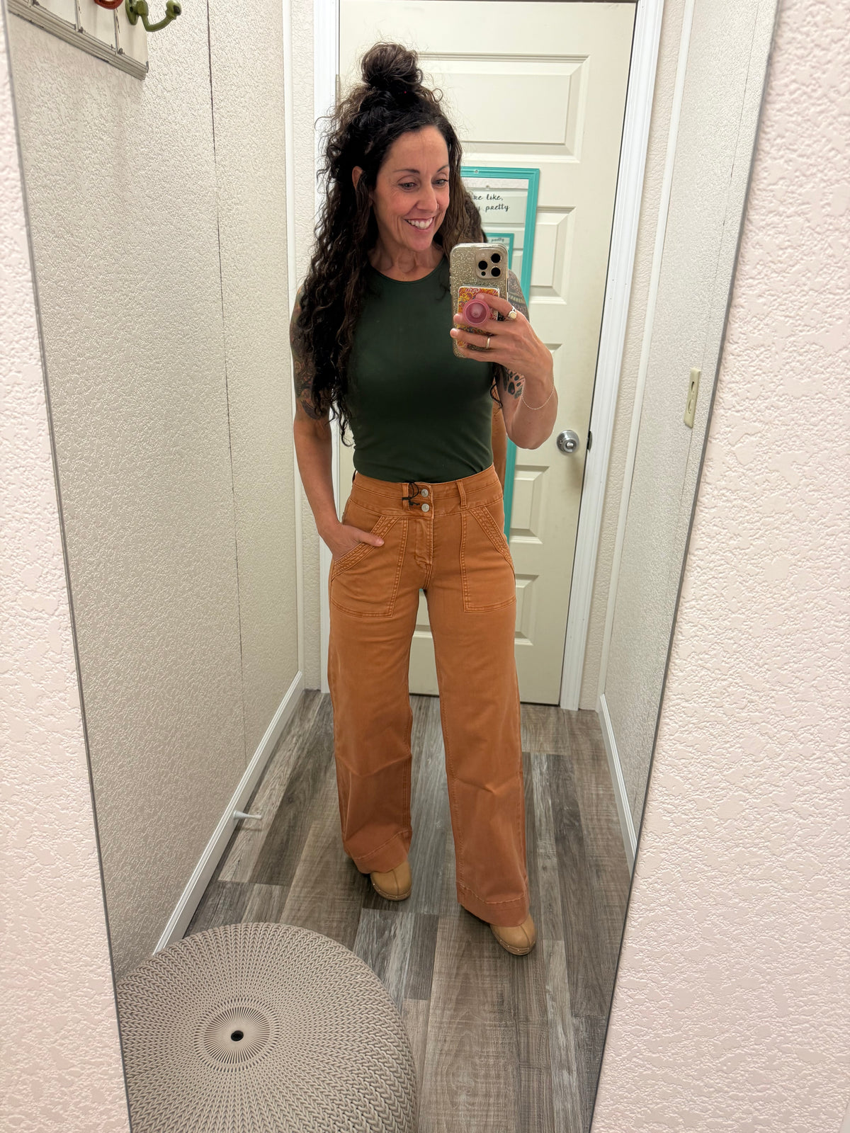 Leaf Season Jeans Hi Rise Wide Leg Mica Jeans