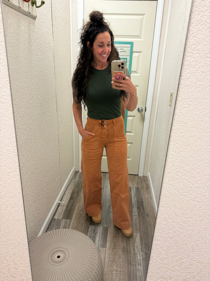 Leaf Season Jeans Hi Rise Wide Leg Mica Jeans