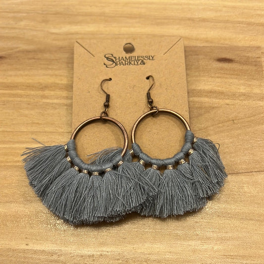 Earrings Fringe (Gray)