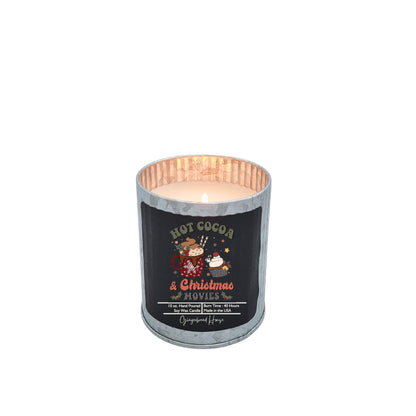 Candy Cane - Hot Cocoa & Christmas Movies Candle - Rustic Tin Candle