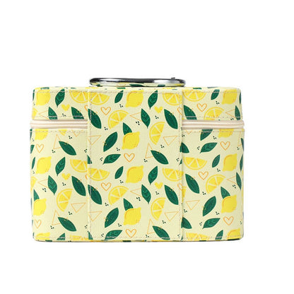 Ladies Large Lemon Makeup Train Case