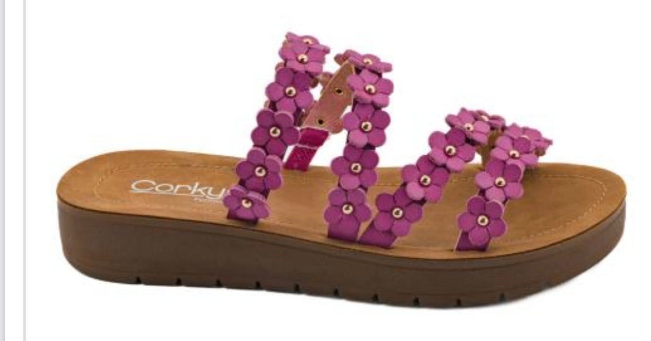 Garden Party Pink Corky’s Sandals