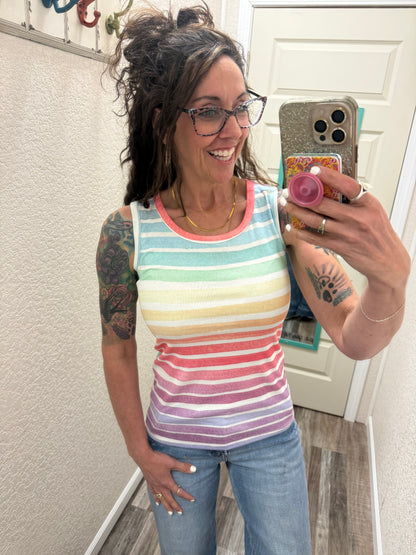 Ava Tank- Rainbow