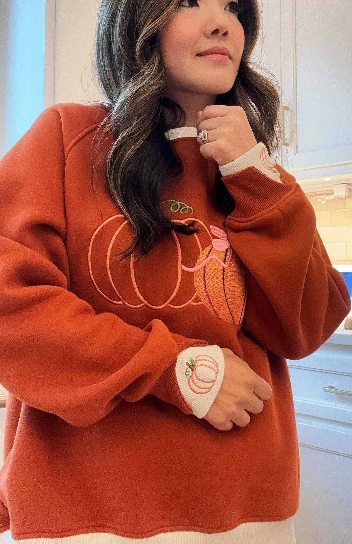 Pretty Little Pumpkins™ LayerPop™ Duo Cuff Sweatshirt