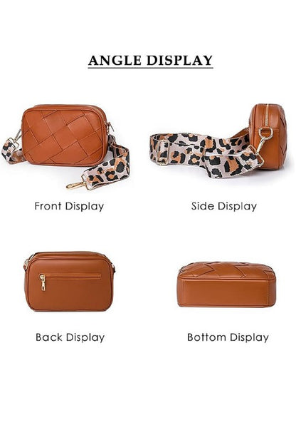 Leopard Strap Crossbody Shoulder Bag