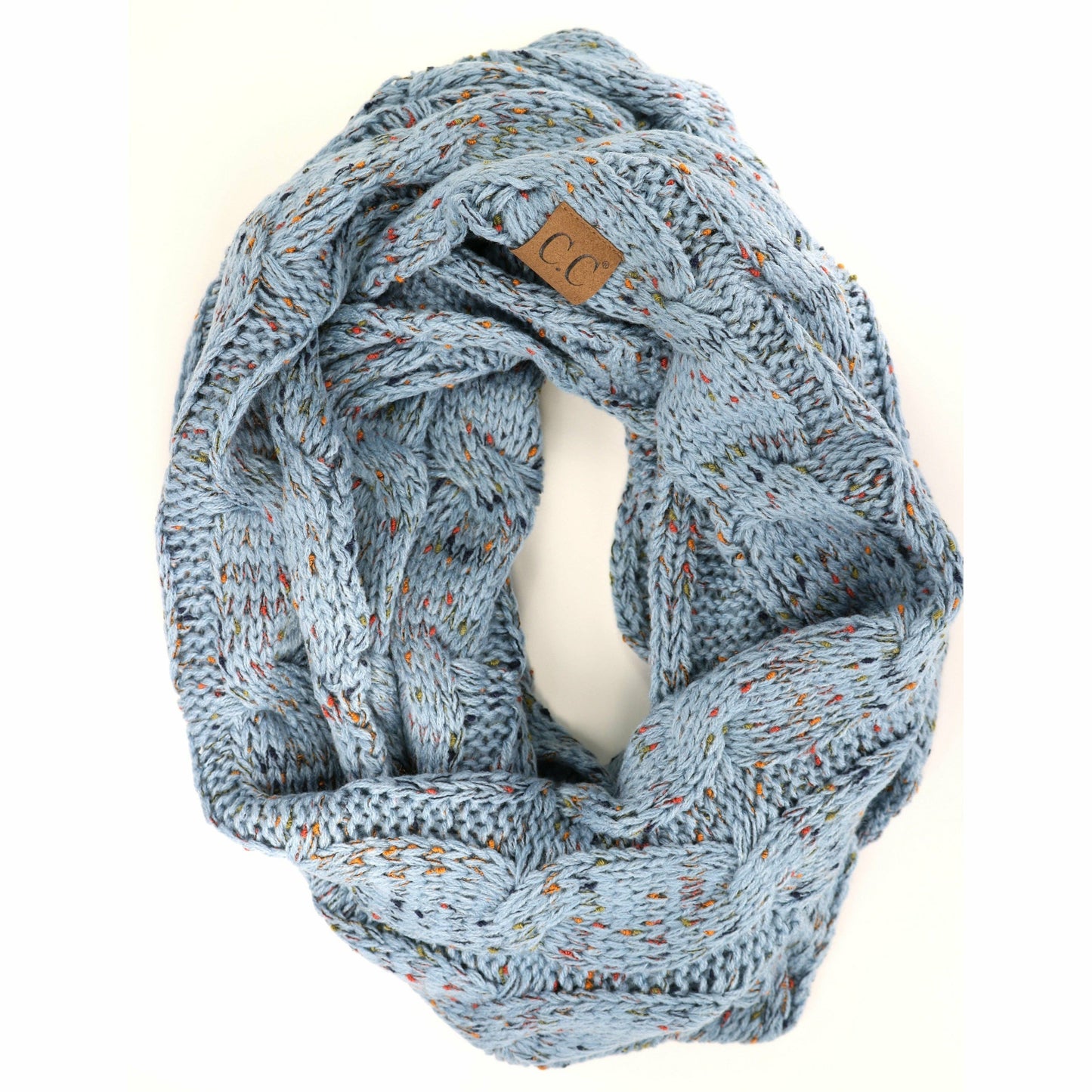 Oatmeal Flecked CC Infinity Scarf: