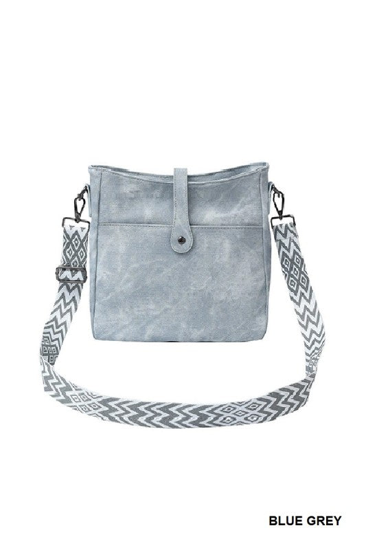 Daily - Distressed Faux Leather Crossbody Purse