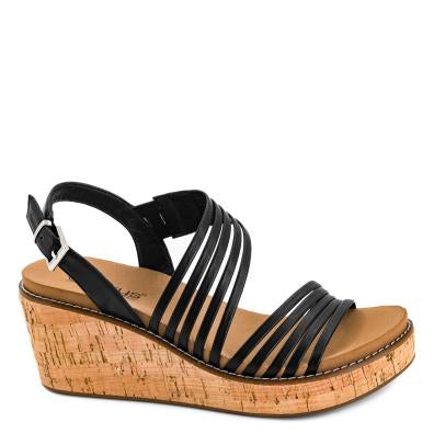 About Last Night - Black Corky’s Wedge Sandals