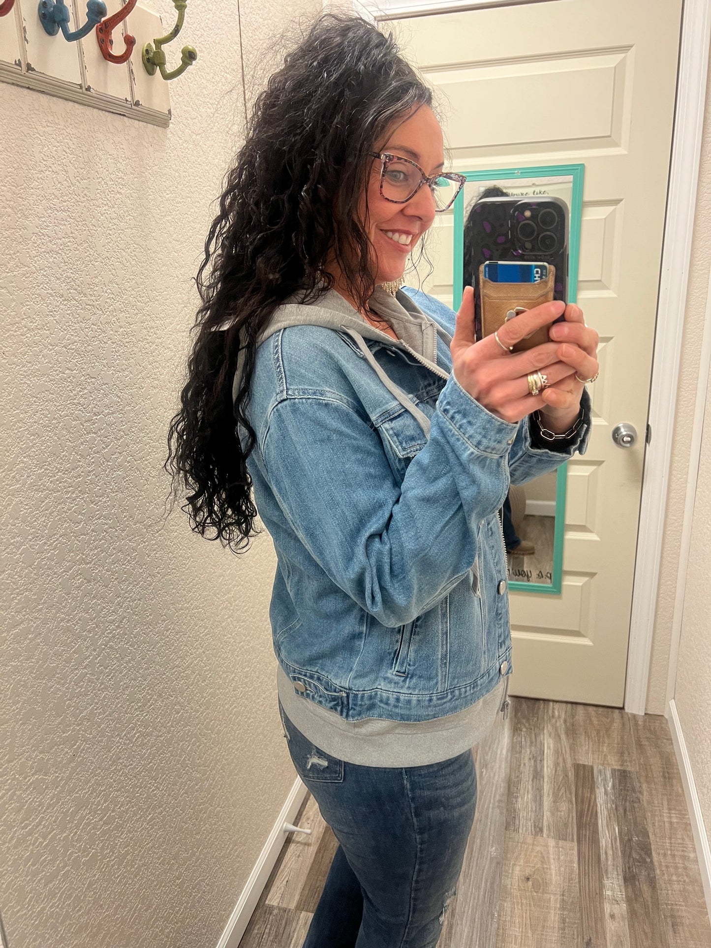 Jada Oversized Hoodie Jean Jacket