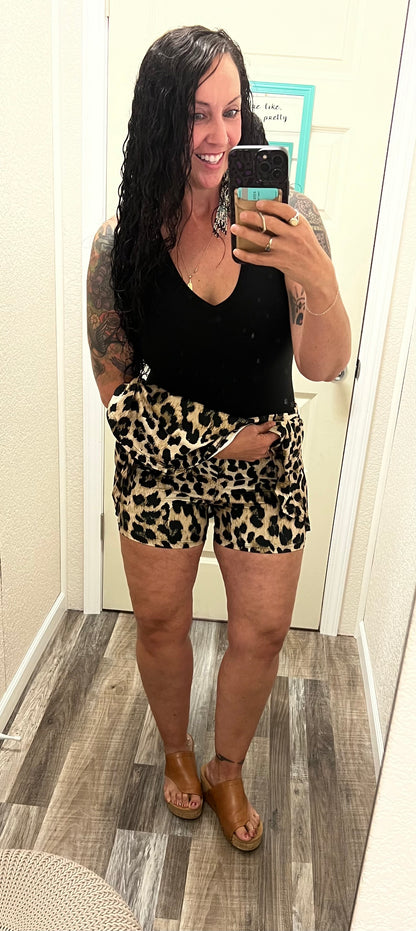 Leopard Skort with Pockets