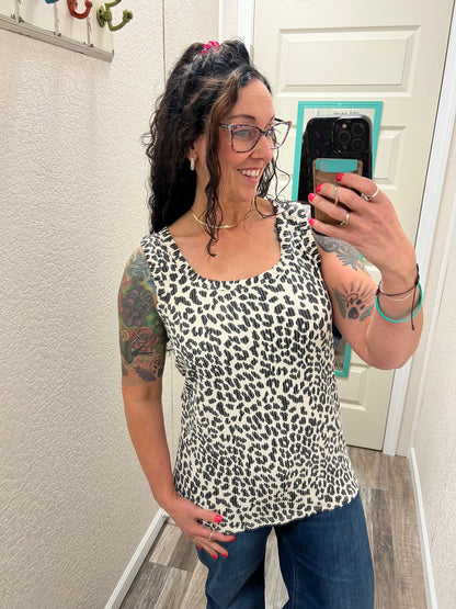 Cheetah Urban Ribbed Tank