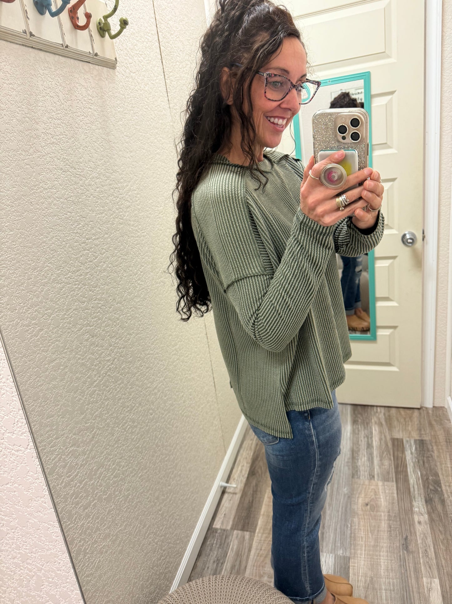 Alyssa Ribbed Long Sleeve Top