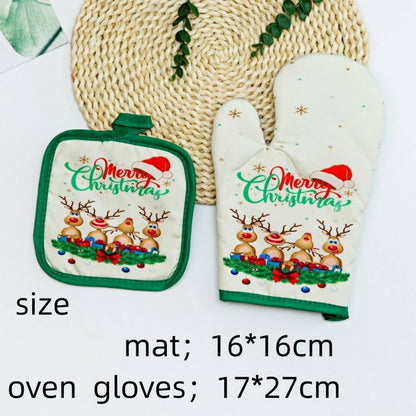 Christmas Oven Mitt & Pot Holder Set