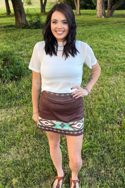 Meshed Out White Ivory Short Sleeve Top